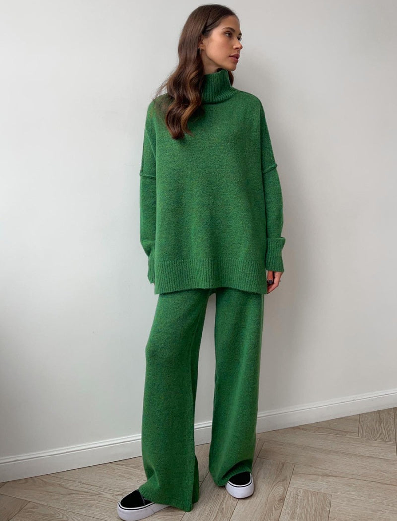 All-Day Comfort Knit Set - Green