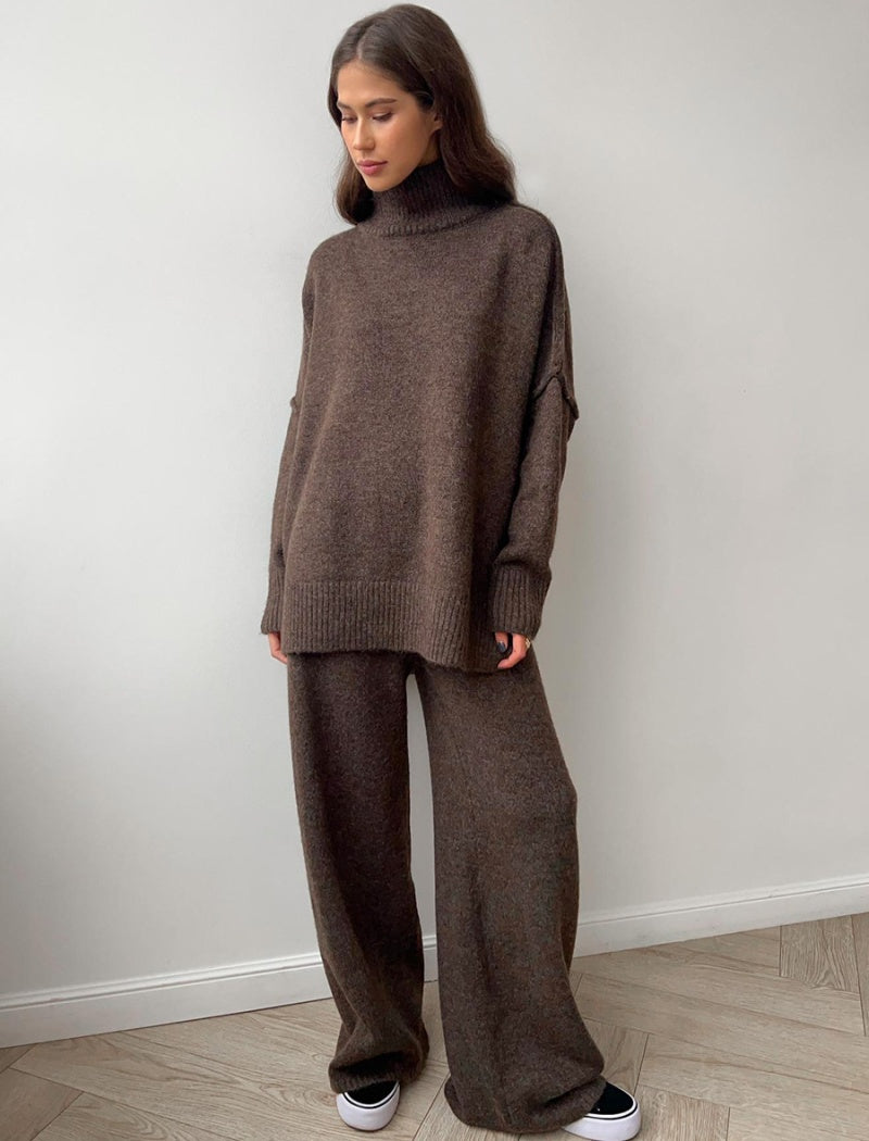 All-Day Comfort Knit Set - Mocha