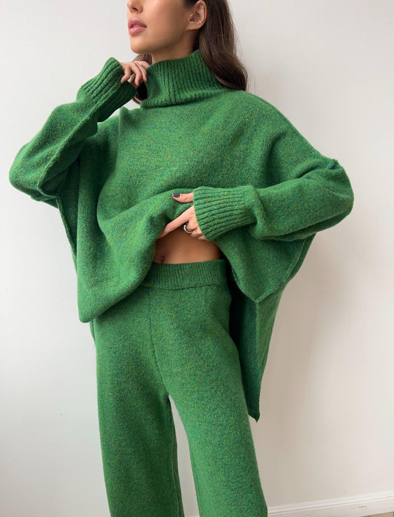 All-Day Comfort Knit Set - Green